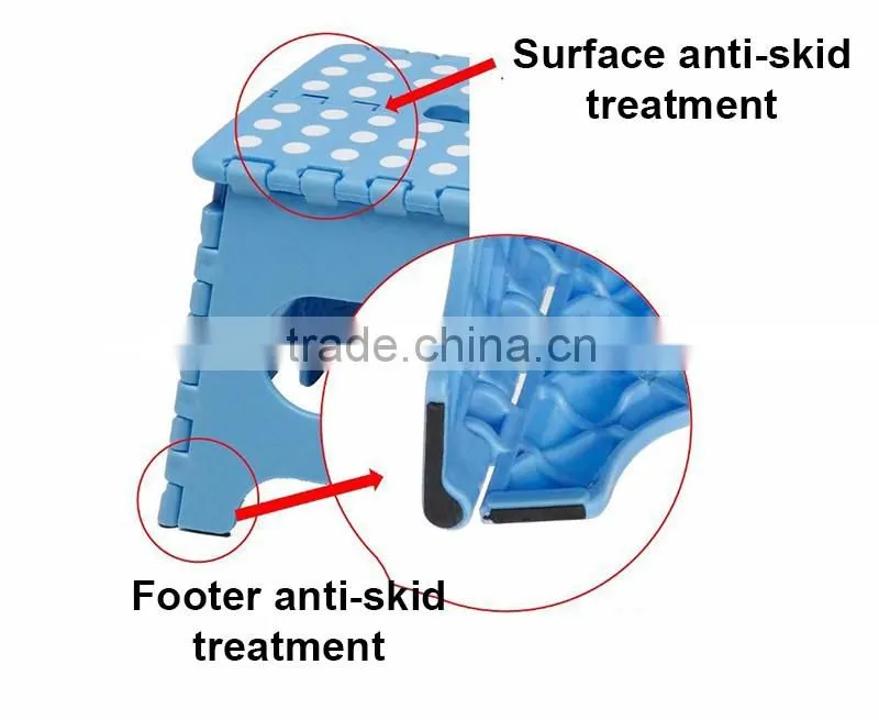 Wooden folding step stool, plastic foldable travel stool, modern plastic folding stool