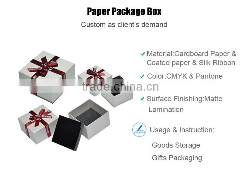 New Design Paper Packaging Jewellery Package Box Without Glue In China