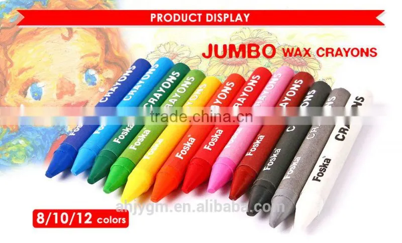 8/10/12PCS 100MMX11MM Good Quality Wax Crayon.