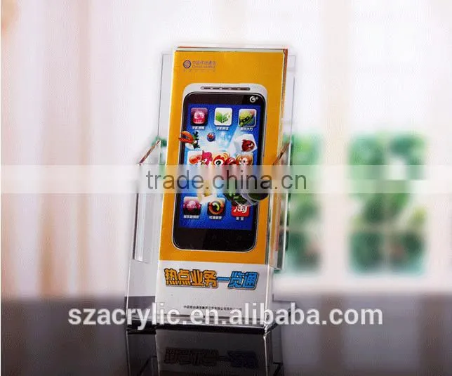 Acrylic A6 folder display rack flyers leaflets holder box brochure display box/holder