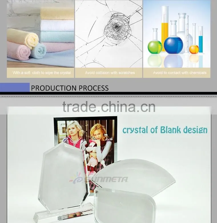 Sublimation Photo Crystal For Weddings Decorating