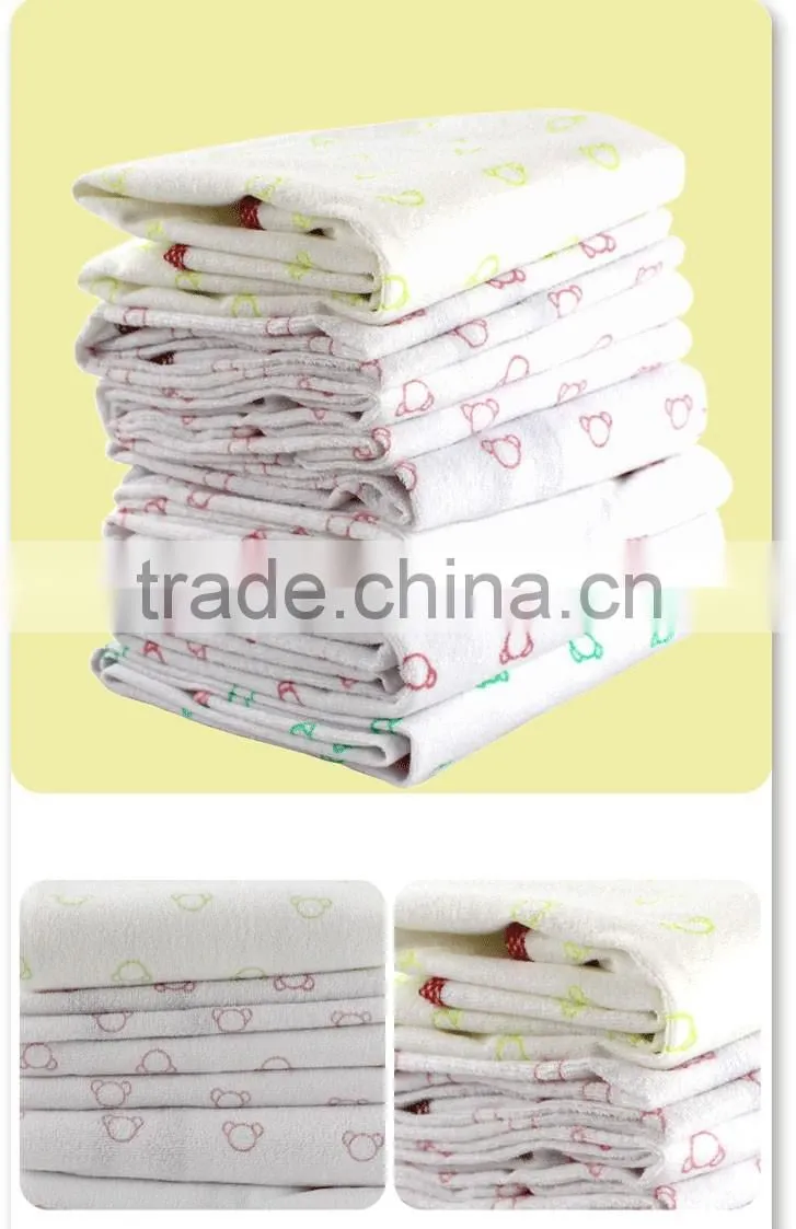 Bamboo Terry Cloth Printed Infant Baby Reusable Underpad / Changing Pad