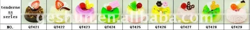 Fake dessert cake gift soft pvc keychain