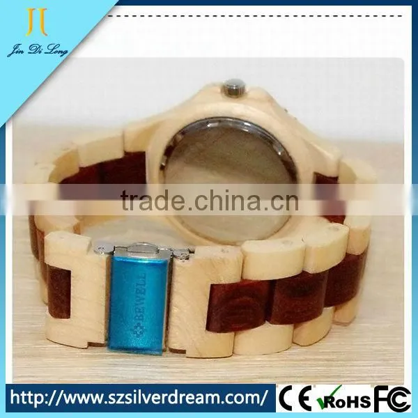 3atm Water Resistant Natural Wood Fashion Quartz Man Waterproof Wood Watch