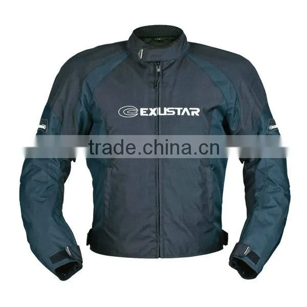 Waterproof, removable inner, protectors, elastic panels motorcycle blue jacket