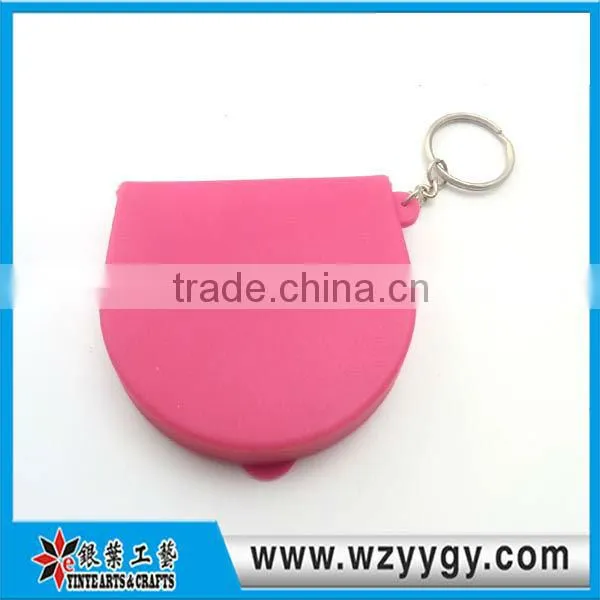 costom rubber silicone purse with keychain