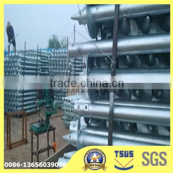 huanghua latest design hot-dip galvanized steel ground screw piles (professional manufacture)