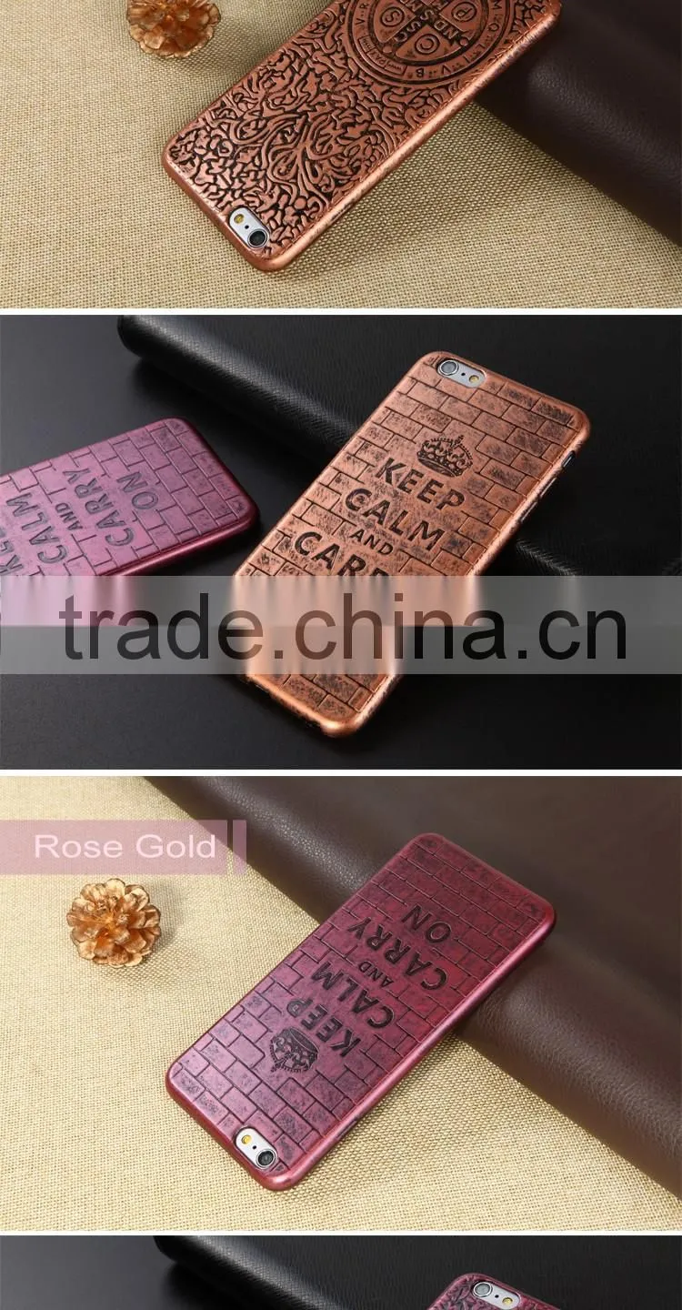 Hot Selling 3D Bronzy Copper Phone Case TPU Rubber Soft Case Back Cover Shell Compatible For iPhone 5 6 6S Series
