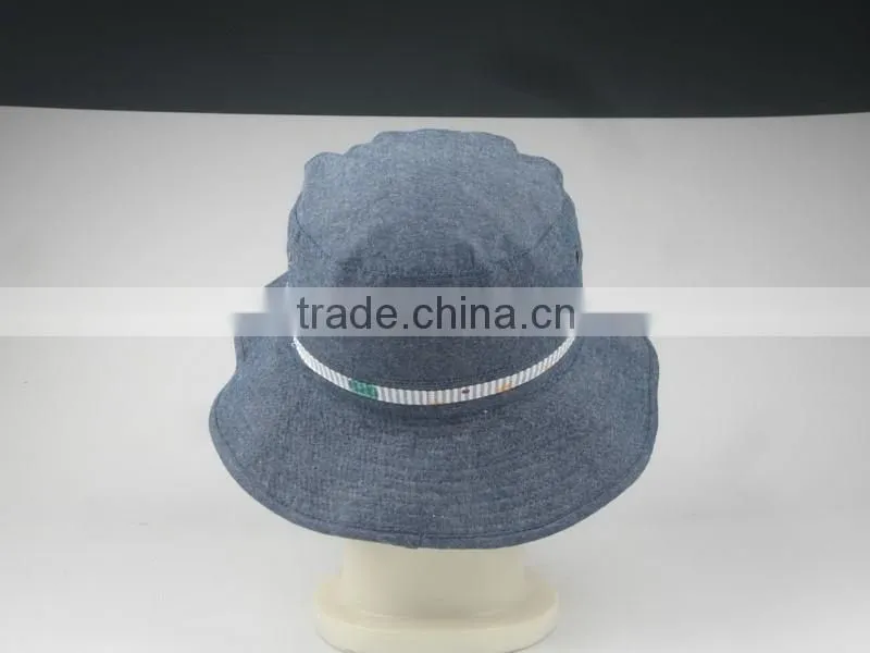 chambray blank bucket hat for women