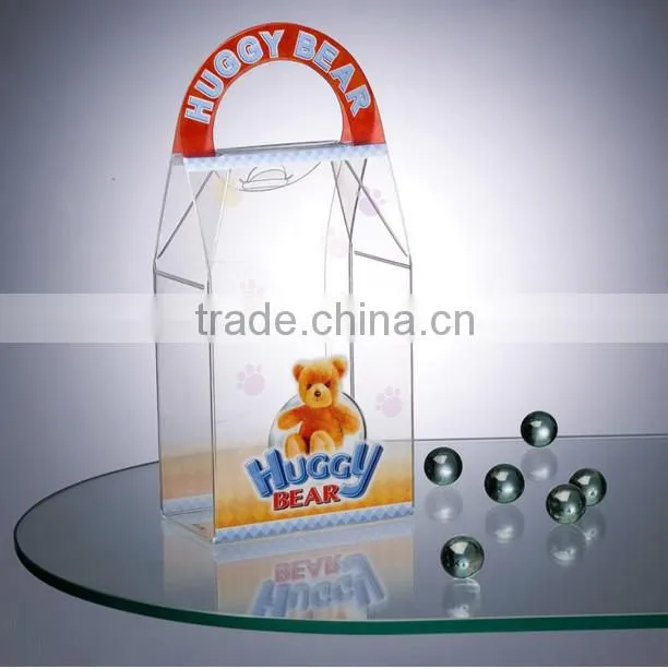 cubic boxes polypropylene or PVC with customized printing.
