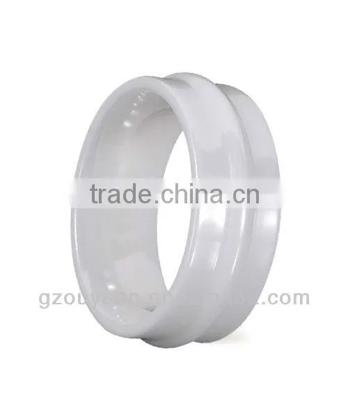 New White Ceramic Ring, Women's White Ceramic Ring