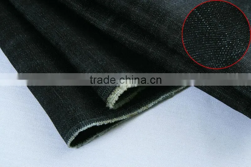 59" width flat finished Pure 100% Cotton Slub Denim Fabric 11.2 oz