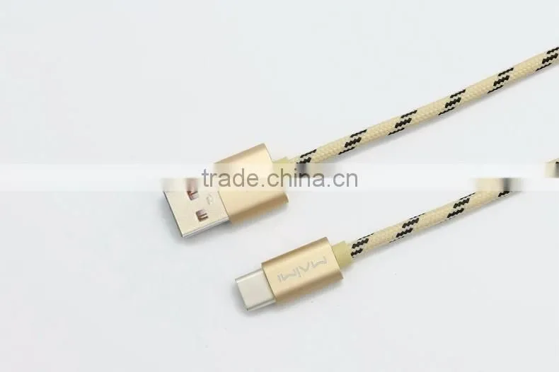 USB 3.0 smartphone data cable Metal Nylon Woven USB Cable type c usb cable