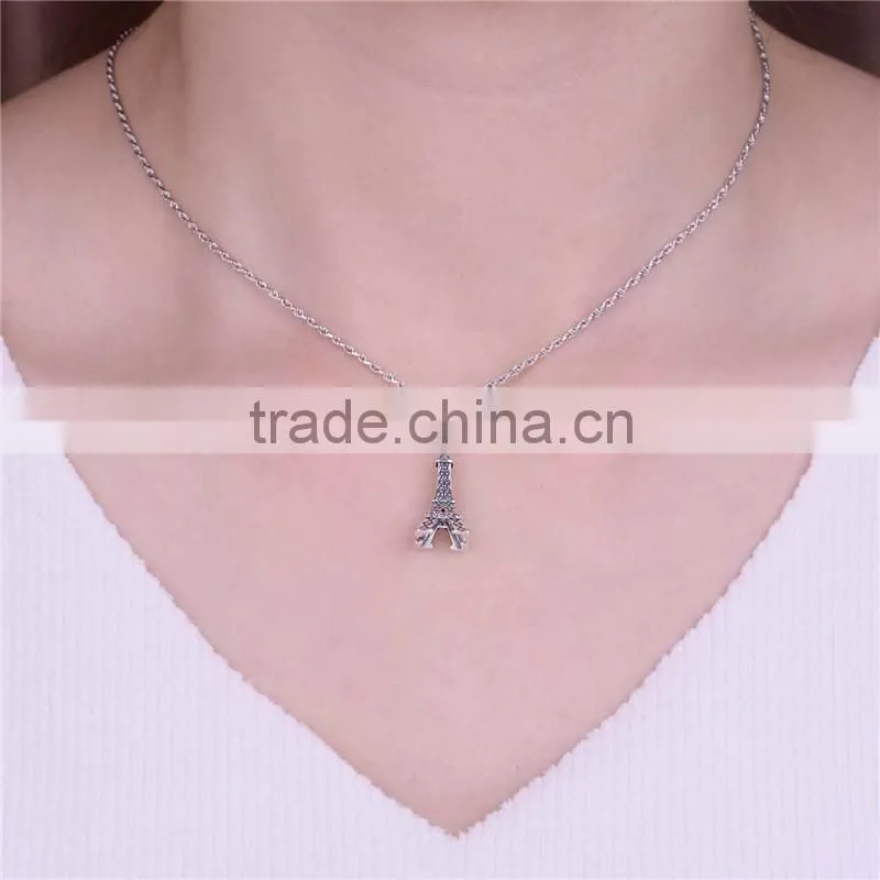 S167 Globalwin Chinese Imports Wholesale Silver Eiffel Tower Charm Pendant