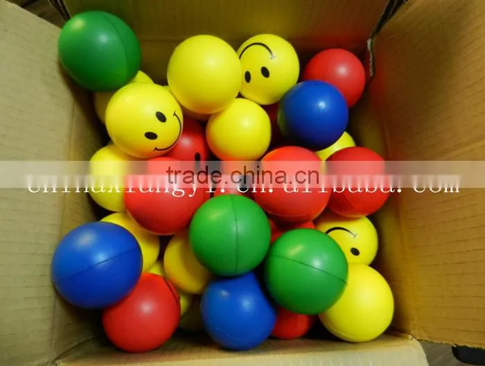 Smiling face ball High quality children toy balls Soft anti stress ball,PU foam Ball