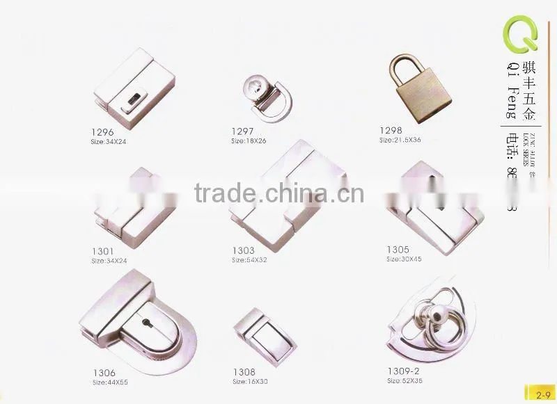 Qifeng new design metal lock,bag lock,bag accessories