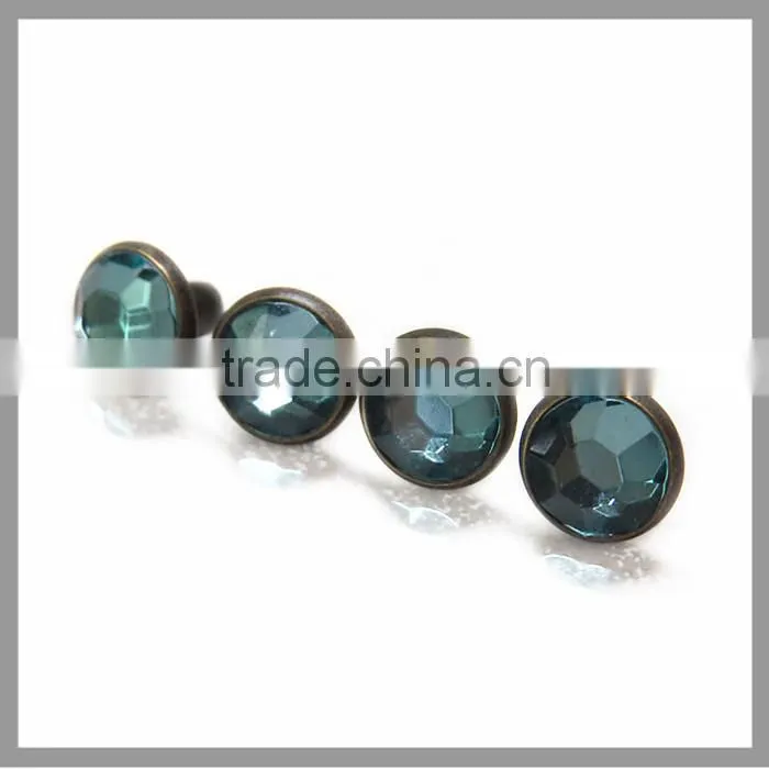 Copper Decorative Rhinestone Metal Shoes Rivets