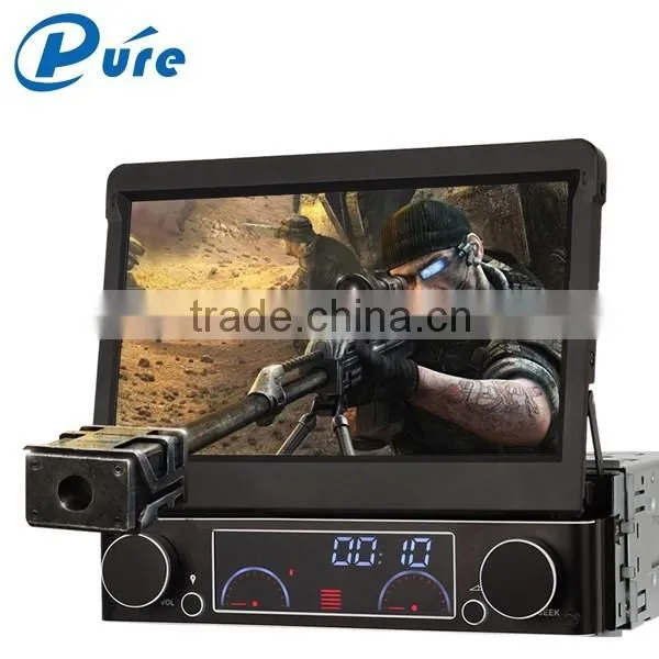7 Inch Singel Din GPS Radio Player LCD HD Car DVD Player with AUX/Bluetooth/GPS