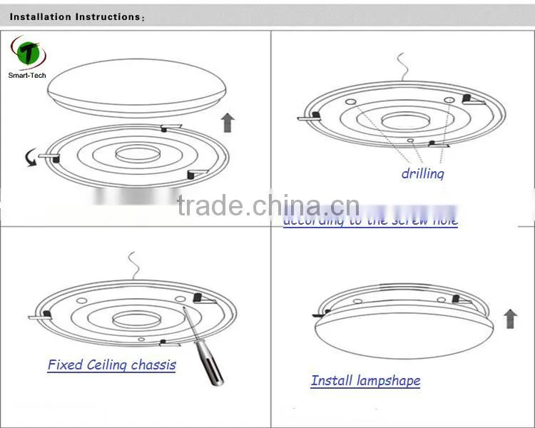 china manufacturer 2.4g wireless led ceiling light/lamp