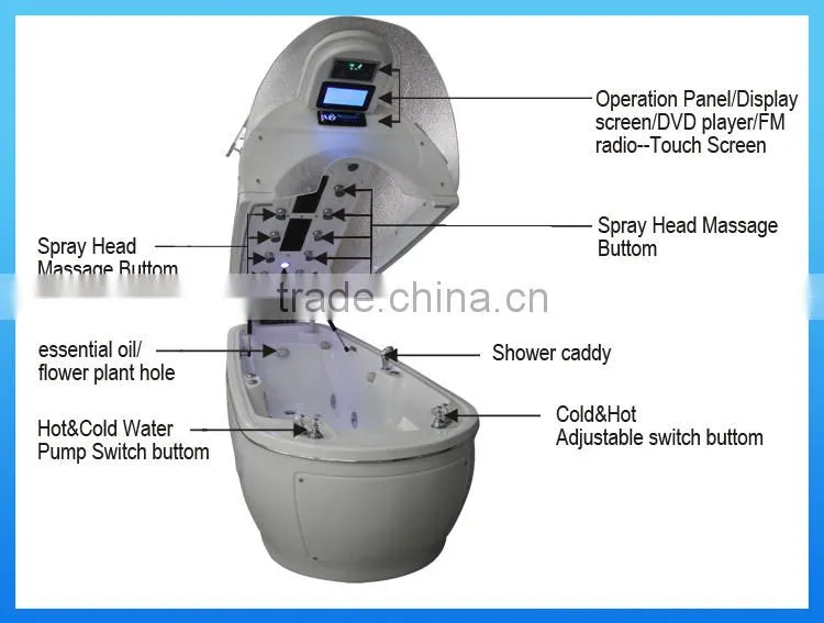 Hot sale hydrotherapy machine sauna ozone steam sauna for sale