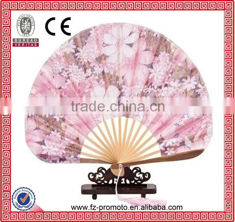 red bamboo paper fan for promotional gift
