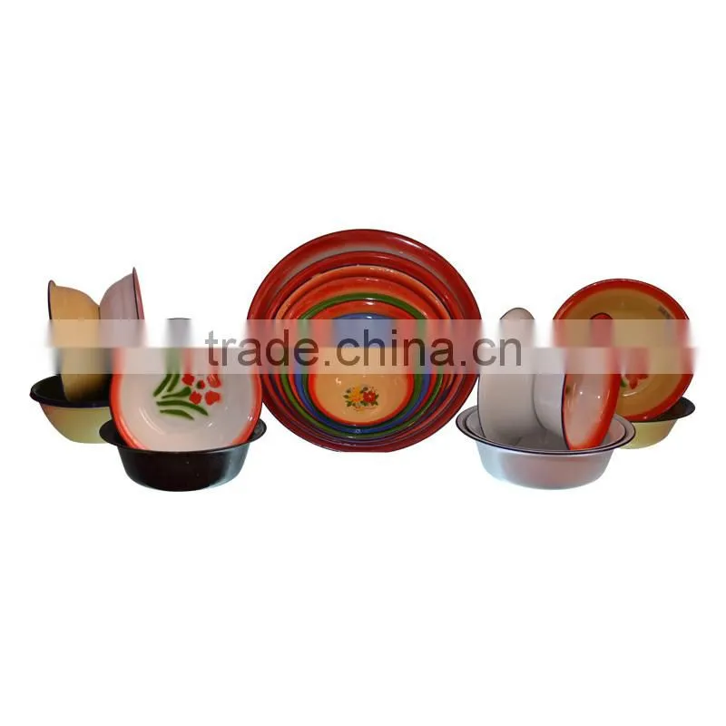 promotional custom logo enamel mug,high quality enamel cookware, wholesale enamel plate decorated