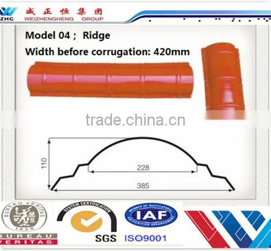 Economic best selling 2015 aluminum foil roof tile ridge cap
