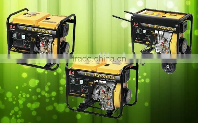 2kw 100% copper wire Diesel generator set YL-D2500LE