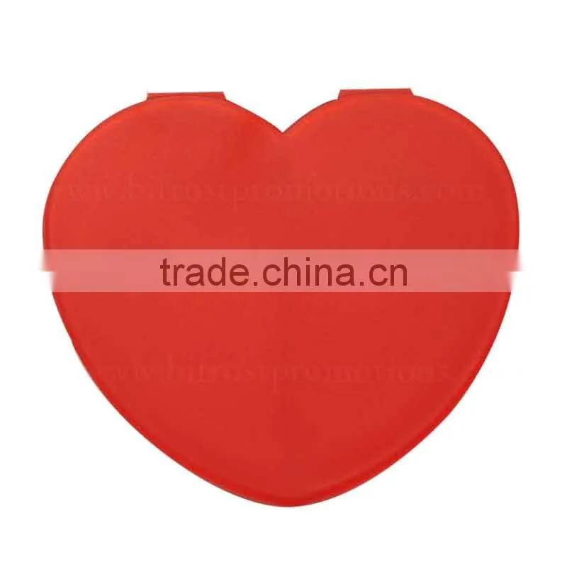 Mini Plastic 2 Comparterment Heart Shaped Pill Box