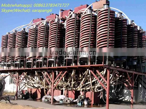 Alluvial gold gravity spiral chute separator