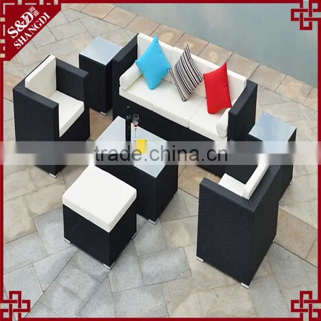 Outdoor rattan furniture 2 seater garden sofa