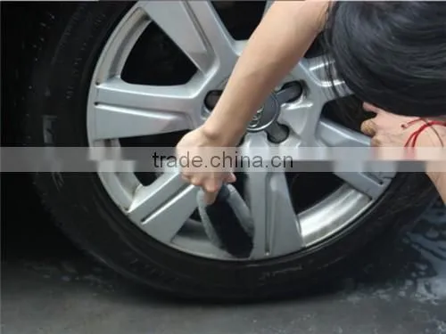 PP Car Wheel Brush Washing Brush With TPR Handle