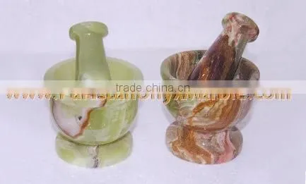 TOP PAKISTANI PURE FINE BEST QUALITY ONYX MORTAR AND PESTLE HANDICRAFTS