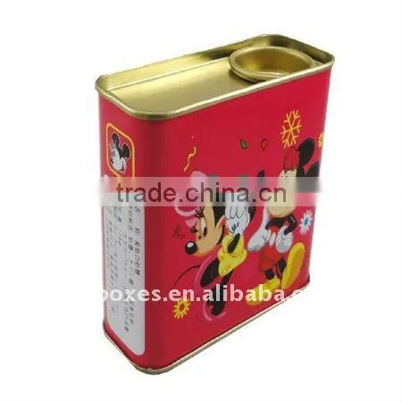 Popular rectangular candy tin cans