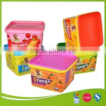 IML cookies plastic container with the volume 2.7L