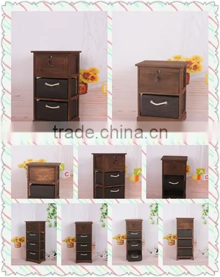 Small antique wooden storage cabinet in living room