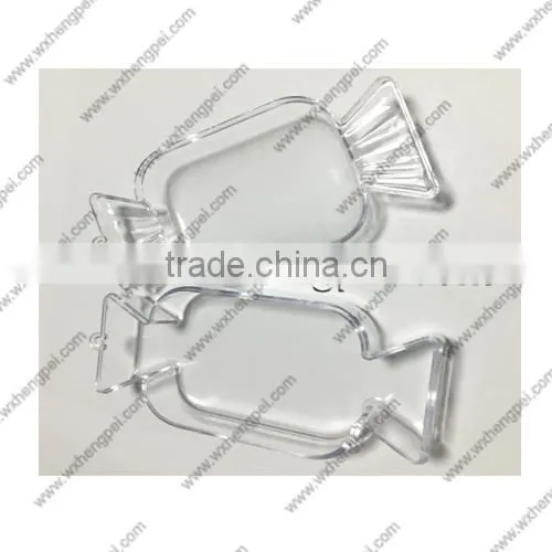 Cleverish portable cute transparent candy plastic storage jewelry wedding box kit
