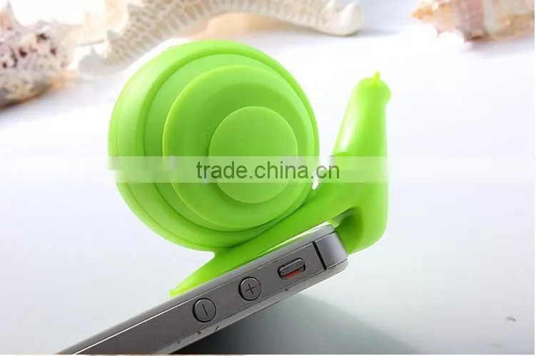 2015 New Arrival Best Present Gift Mini Speaker Snail Shape Mini Speaker Which Could Be Stand For Mobile Phones