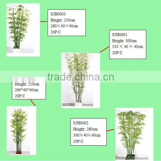 SJLJ013591 artificial tree and plant fake plastic bamboo stick for garden wall decoration