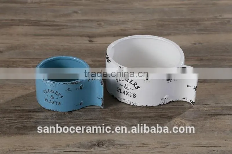 hot sale colorful archaistic garden stoneware/ceramic flower plants/flower pot