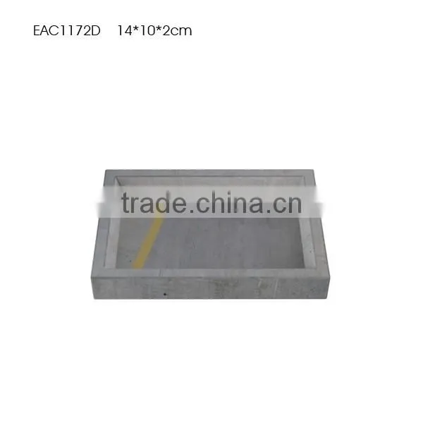Modern style grey cement / concrete bathroom accessories with groove copper or paninting