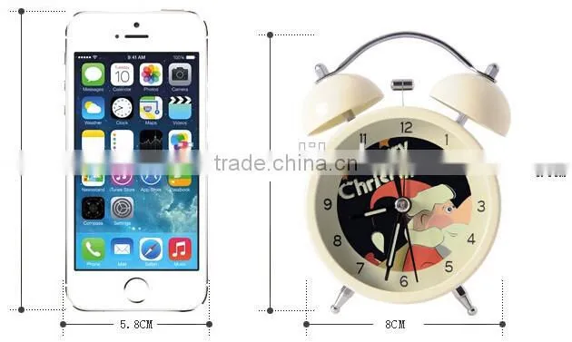 Supply Fashion colorful ultra-quiet with light Twin Bell alarm Clock --White star