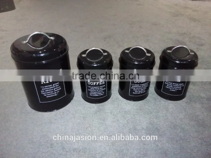 Food Container storage tin Metal Lanudry Powder Box with spoon