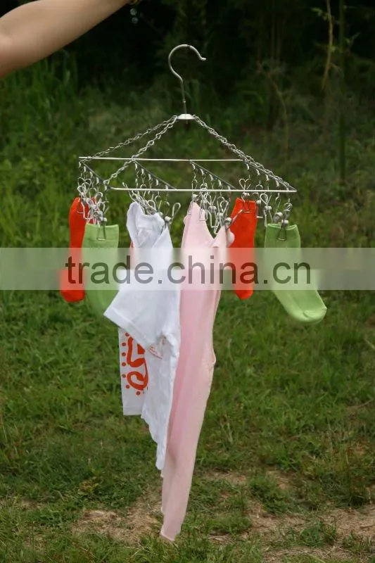 HIGH QUALITY clothes hangers,multifunctional hangers,dry hangers 12 sets of clips YZ2141S