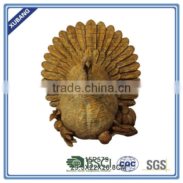 turkey with wooden carved finish POLY RESIN TABLE TOP