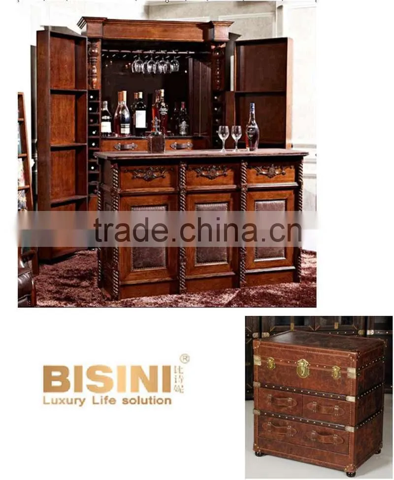 BISINI Furniture New design Leather Office Desk, Study Room Desk, Office Table Furniture (BF08-0247)