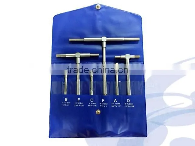 6PC T Bore Hole Measuring Telescoping Gage Gauge Tool Set
