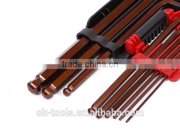 Ok-Tools 9pcs Ball Point Long Hex Key set S.A.E