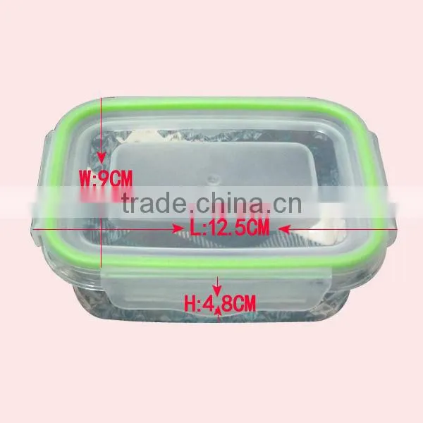 Food Grade Rectangle Shape Plastic Transparent Preserving Fresh Box with lock