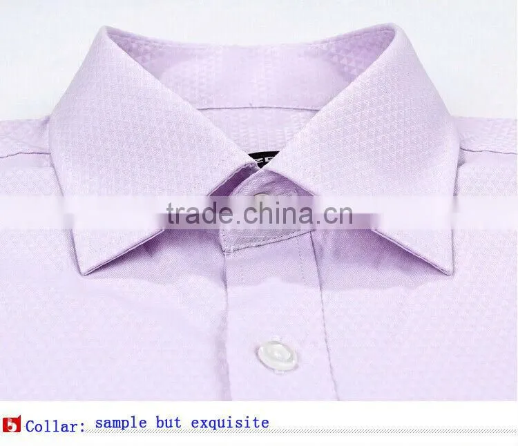 Mens short sleeve solid color jacquard weave dress shirts